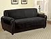 Quilted Microfiber Pet Dog Couch Sofa Furniture Protector Cover, Kashi, (Sofa, Black)