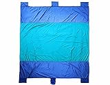 Sand Free Beach Blanket,100% 400T Gird Ripstop Nylon Outdoor Waterproof Picnic Blanket,Oversized 10'X 9' For 7 Adults,Compact-Quick Drying-Lightweight-Durable ,Includes 4 Metal Pegs & 6 Pockets