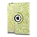 T&G Bright Auto Sleep/Wake Function Magnetic 360 Degree Rotating Smart Stand Case Cover for 9.7 inch iPad 2/3/4 Tablets with a Stylus as a Gift--Floral Embossed Flower Pattern,Green