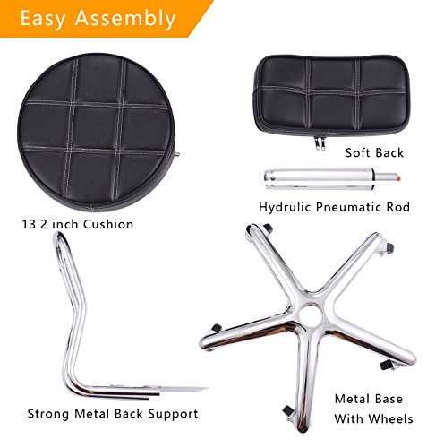 image for Rfiver Small Swivel Massage Chair Spa Stool with Back Height Adjustabl