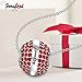 SOUFEEL January Birthstone Charm Dark Red Swarovski Crystal 925 Sterling Silver Charms Fit European Bracelet