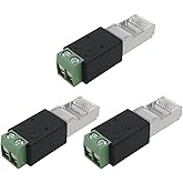 OTOTEC 3PCS RJ45 to RS485 Converter A Connects to PIN4 B Connects to PIN5 44x13x11mm RJ45 Connection Adapter to Achieve Data 