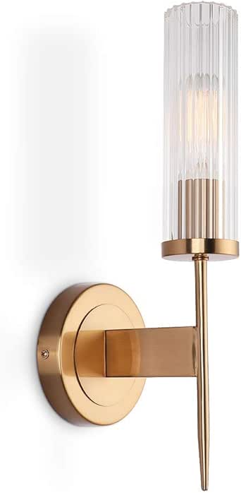 Lámpara de pared E26 Edison del bulbo redondo transparente dormitorio