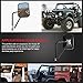 BUNKER INDUST Side View Mirror, Shake-proof Off-Road Door Off Mirrors 4x4 Doorless Quick Release Rectangular Adventure Mirrors, Bolt-on Door Hinge Mirror for Jeep Wrangler TJ JK JL CJ,1 Pair