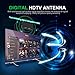Updated 2019 Version Professional Carbon Fibre 65-120 Miles TV Antenna, Indoor TV Digital HD Antenna 4K HD Freeview Life Local Channels All Type Television Switch Amplifier Signal Booster