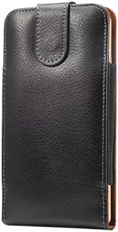 Ambaiyi Black Genuine Leather Pouch Belt Clip Holster Vertical Case Cover for Huawei Honor 9 P8 P10 Lite 6C , ZTE Blade V8 V7 Lite A610 , Alcatel Idol 4 , Lenovo C2 , Asus Zenfone 3 Max 5.2" …