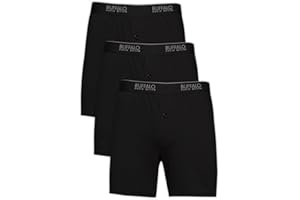 Felina Buffalo Mens Boxers - 3-Pack Cotton Boxers for Men, Boxer Shorts, Mens Underwear Black