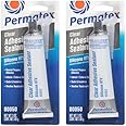 Permatex 80050 Clear RTV Silicone Adhesive Sealant, 3 oz (Pack of 2)