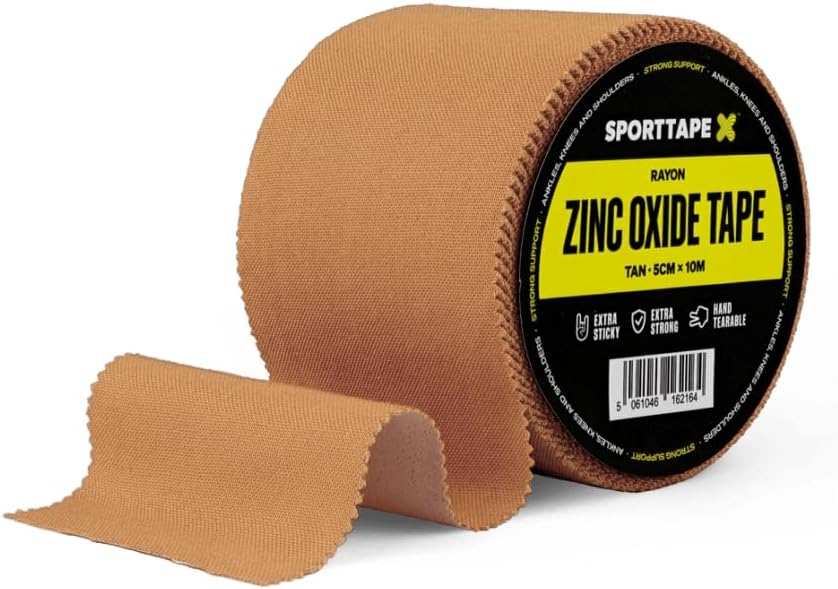 SPORTTAPE Tan Zinc Oxide Tape 5cm x 10m | Rigid Strapping for Joints
