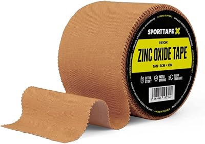SPORTTAPE Tan Zinc Oxide Tape 5cm x 10m | Rigid Strapping for Joints