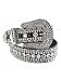 Luxury Divas Rhinestone Studded Western Belt For Women