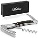 Professional Waiters Corkscrew with Gift Box – Ebony Wood, Stainless Steel, Single Lever, All-in-one Corkscrew, Wine Opener, Bottle Opener and Foil Cutter made for Sommeliers, Waiters and Bartenders