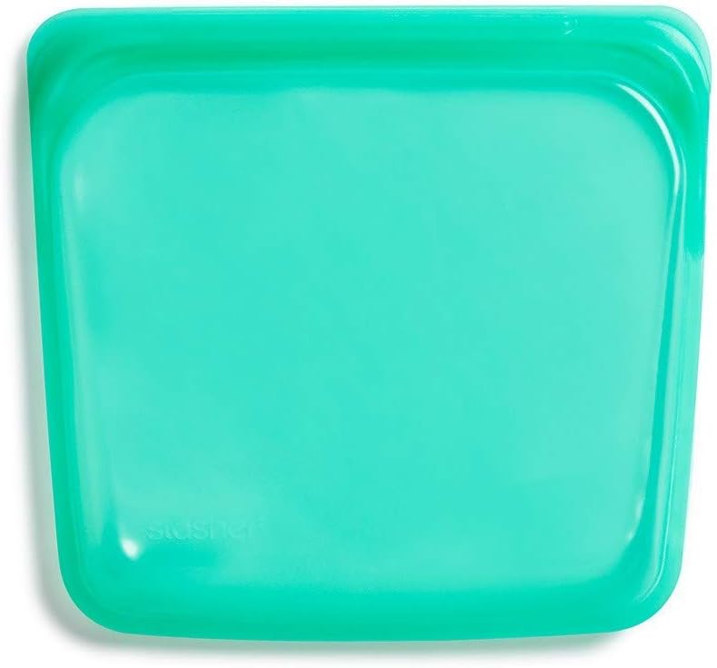 Stasher 100% Silicone Food Grade Reusable Storage Bag, Amethyst (Sandwich) | Reduce Single-Use Plastic | Cook, Store, Sous Vide, or Freeze | Leakproof, Dishwasher-Safe, Eco-friendly, Non-Toxic | 15 Oz