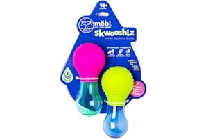 Mobi Skwooshlz Water Squeeze Bulbs Bath Squirter Toys, Silicone Baby Bath Toys for Toddlers 1-3, BPA-Free, Easy Grip, Sensory