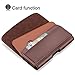 nuoku for iPhone Xs Max Holster iPhone XR Belt Pouch Clip Holster with ID Card for Apple iPhone Xs Max/XR iPhone8Plus 7Plus 6/6sPlus Galaxy Note9 Note8 with Other Case On(Max 6.5''Brown) ...