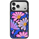 CASETiFY Mirror iPhone 17 Pro Max Case [Reflective/Compatible with Magsafe / 4.9 ft. 1X Military Grade Drop Protection] - Mystic Daisy - Black On Black