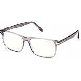 Tom Ford FT 5752-B BLUE BLOCK Transparent Grey/Blue Filter 55/16/145 men Eyewear Frame