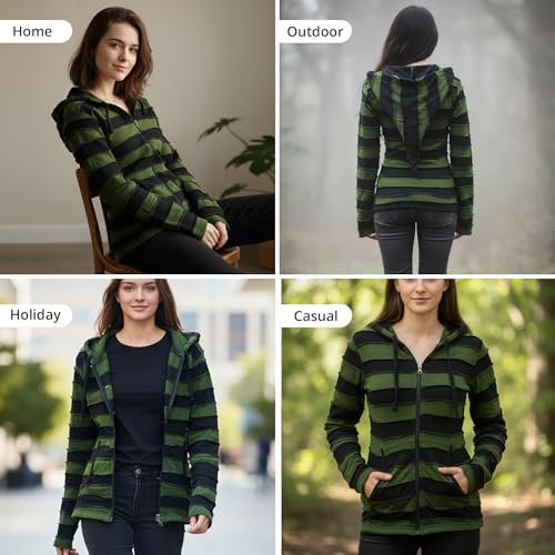 SHOPOHOLIC FASHION Women Love Peace Patchwork Hippy Hooded Jacket