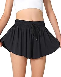 AIOIC Girls Butterfly Shorts Kids Flowy Shorts