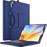 IVSO Apple iPad Pro 12.9 Case With Keyboard Ultra-Thin DETACHABLE Bluetooth Keyboard Stand Case / Cover for Apple iPad Pro 12.9-inch 2015/2017 Version Tablet (Blue)