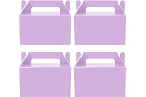 Oletx 12Pcs Purple Gable Gift Boxes, Party Favor Treat Box, Goodie Box, Cookie Candy Box for Purple Birthday Party, Baby Shower, Classroom Activity and Any Fun Occasion Decoration Supplies.