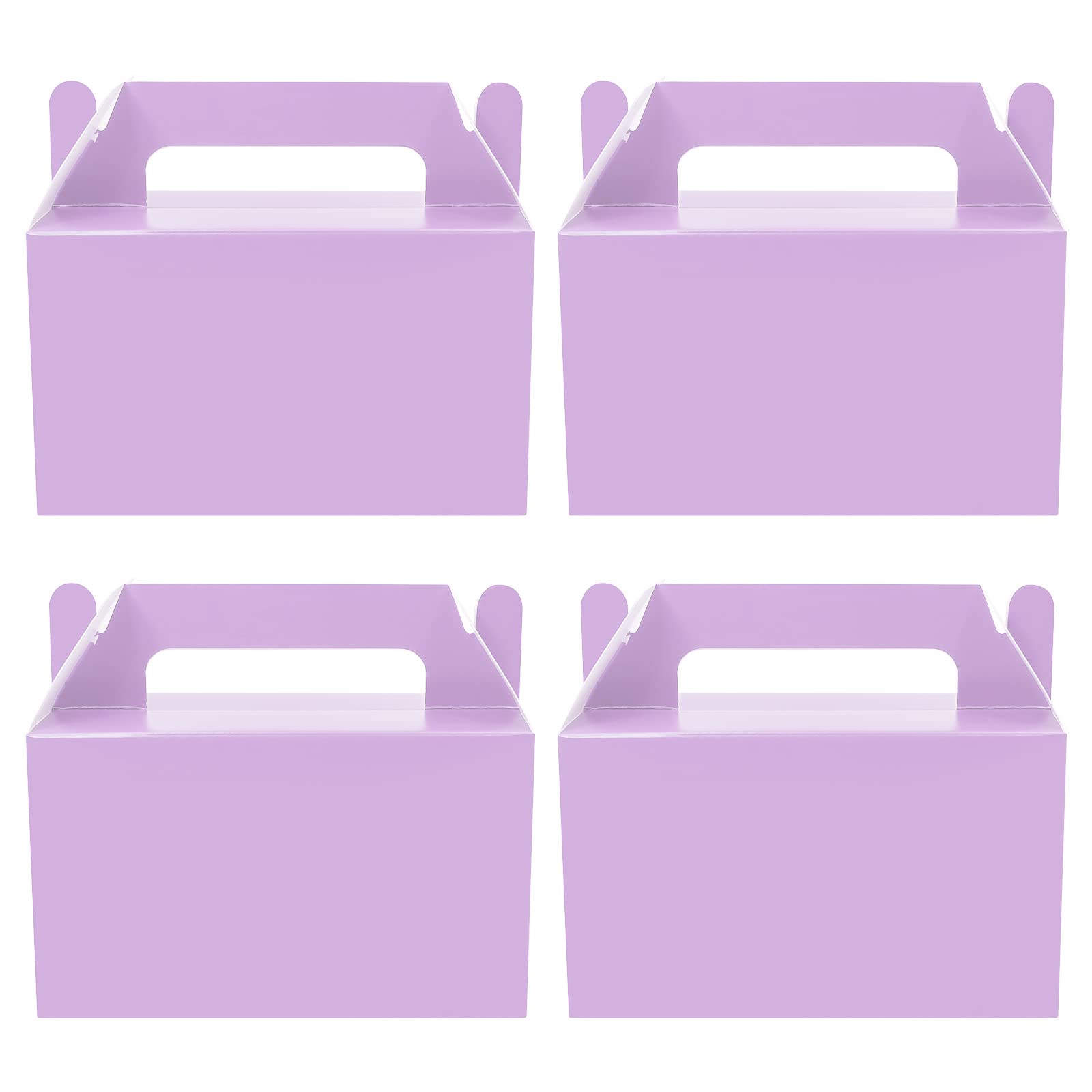Photo 1 of Oletx 50Pcs Purple Gable Gift Boxes, 5.9'' Small Party Favor Treat Box, Goodie Box, Cookie Candy Box for Birthday Party, Baby Shower, Classroom Activity and Any Fun Occasion Decoration Supplies.