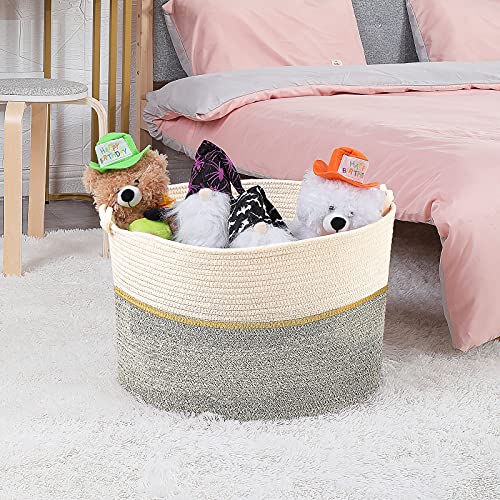 YUESUO XXL Extra Large Cotton Rope Basket, 20\