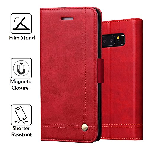 Real-eagle samsung galaxy note 8 case, stand flip with …