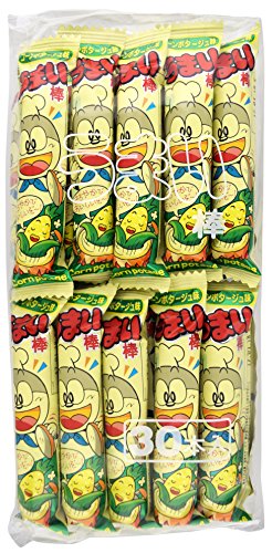 Yaokin Umaibo Corn Puff Snack Corn Potage Flavor 30 pcs (2 Pack)