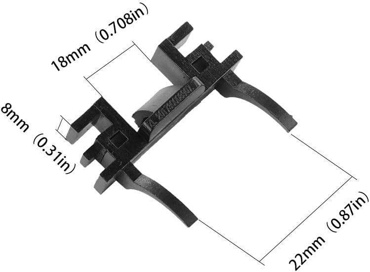HUIQIAODS H7 LED Headlight Bulb Retainers Holder Adapter for focus fiat500, Black, H7 Ford Focus Fiat 500 - Image 4