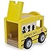 Wooden Wheels Natural Beechwood Chunky Cars and Vehicles Imagination Generation | for Children +12 Months | Yellow School Bus