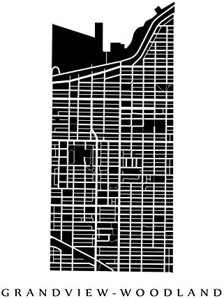 Grandview-Woodland Neighborhood Map - Vancouver, British Columbia Poster