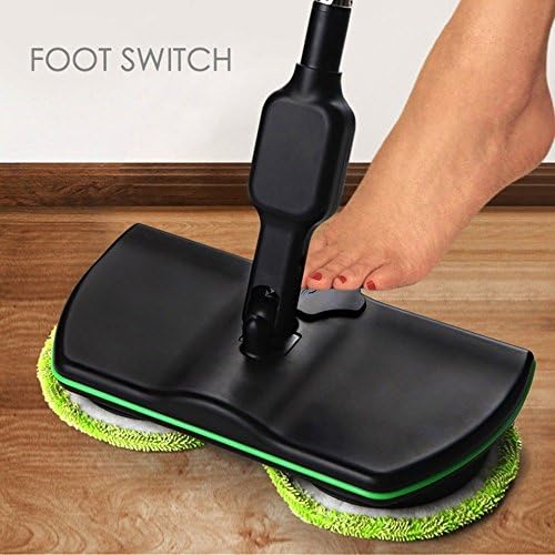 ZHTB Rechargeable All-round Rotation Cordless Floor Cleaner Scrubber Polisher Electric Rotary Mop Microfiber Cleaning Mop for Home