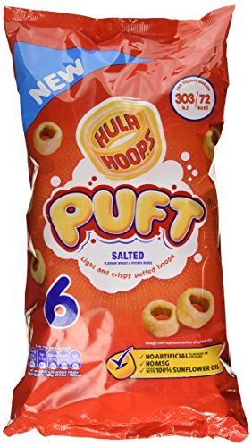 Hula Hoops Puft Salted 6 x 15g by Hula Hoops