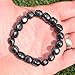 Zenergy Gems CHARGED Natural Hematite Crystal Bracelet Tumble Polished & Stretchy + Selenite Heart Charging Crystal Included