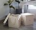 StorageWorks Foldable Storage Cubes with Lids, Stackable Basket Cube Bins with Strong Cotton Rope Handle, White, Large 7 gal, 3-Pack