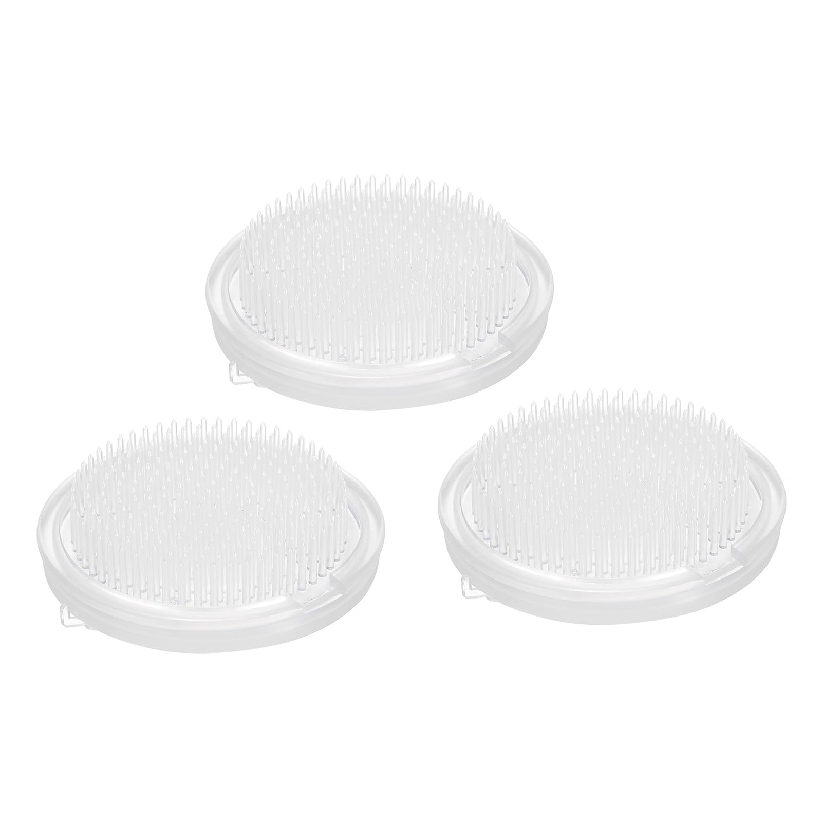 PATIKIL 2.8" Flower Frogs Ikebana Kenzan, 3 Pcs Floral Arranger Frog Plastic Flower Fixed Tool for Vase Flower Arrangement, Transparent