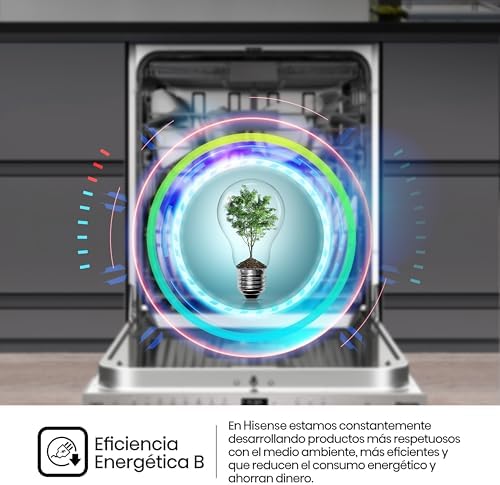 Hisense hv673b60 - máquina de lavar louça 60cm, embutida, classe b, capacidade 16, conectividade wifi, 3 níveis de lavagem, entrada de água quente, lavagem rápida de 15', integrável