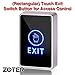 DC 12V NC NO Rectangular, ZOTER Touch Sensor Door Exit Release Button Switch LED Light