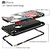 WeLoveCase iPhone X Case, Shockproof Armor Defender Case High Impact Heavy Duty Hard PC with Soft Bumper 3 in 1 Protective Cover with Flower Floral Printed Pattern Design for iPhone X - Bbellamy Red
