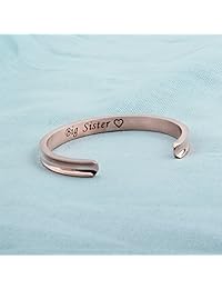 Zuo Bao - Pulsera de acero inoxidable para hermanas y hermanas
