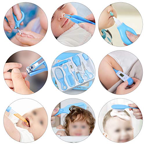 Dreamtop 8PCS Baby Care kit Essential Baby Healthcare and Grooming Kit Baby Nail Clipper Scissors Hair Brush Comb Manicure Care Convenient Care Bathing Tool for Toddler Infant - Thumbnail 3
