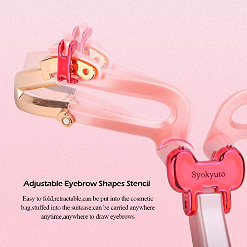 Eyebrow Stencils, Yokilly Professional Make Up Eyebrow Template, Adjustable Eyebrow Shapes Stencils, Makeup Model Portable Tool Grooming Eyebrow Shaping Kit