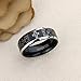 8mm Stainless Steel Wedding Band Ring for Men & Women Lord's Prayer Engraved Cross Praying Ring for Men & Woman