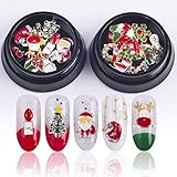 20PCS/2Box Gold Silver Metal 3d Diamonds Nail Art Christmas Decorations Charms Nails Glitter Rhinestones Nail Supplies Jewelry