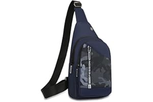 Single Shoulder Crossbody Bag for Men, Lightweight One Strap Backpack Sling BacK pack for Hiking Walking Biking Travel