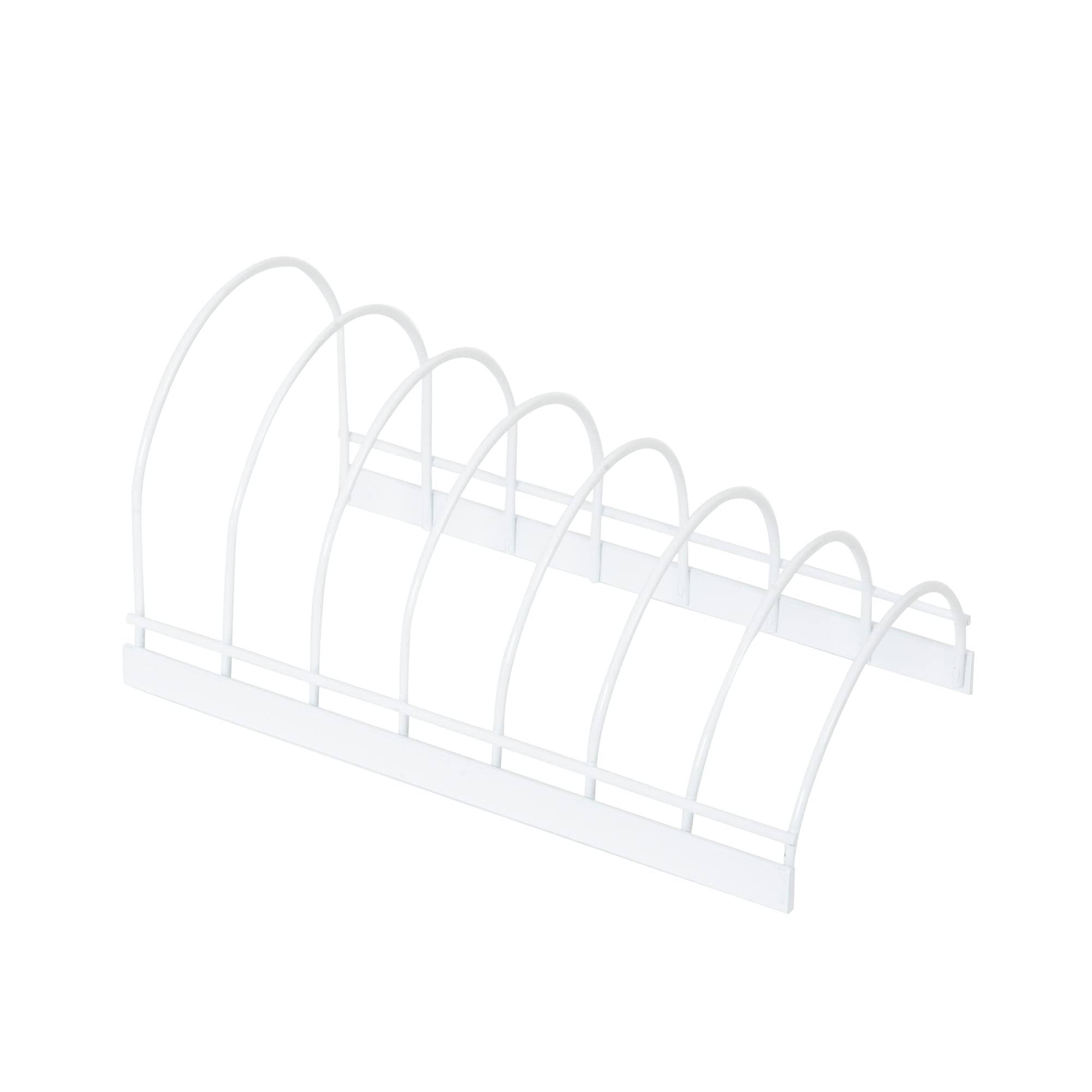 Compactor White Racks S - Compact White Metal Wire Cookware Storage Organizer, 24X14X12 cm