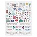Erin Condren Designer Sticker Pack - Alphabets & Illustrations Sticker Pack