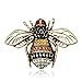 Botrong Brooches for Women, Fashion Chic Crystal Rhinestone Bee Retro Bronze Brooch Artificial Diamond Jewelry (Gold)