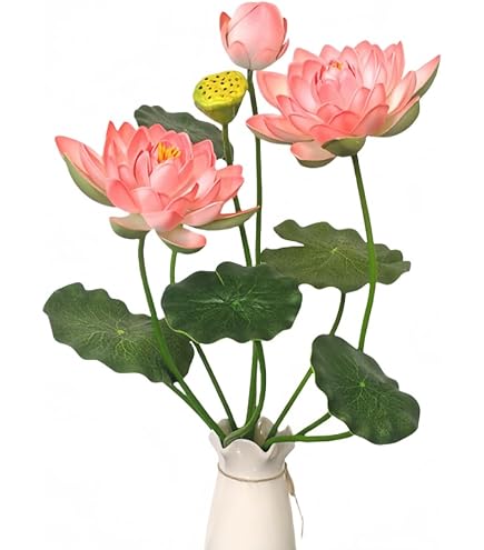 Amazon.com: Crochet Flowers, Handmade Knitted Lotus Leaf Pod, Fake